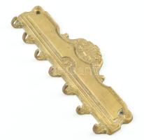Réz fali kulcstartó, kopott, h: 23 cm