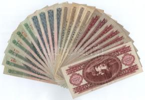 1957-1992. 10Ft-100Ft (21db, 12xklf) T:III,III- közte szép papír