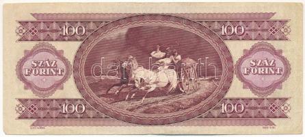 1984. 100Ft fordított hátlapi alapnyomattal "B550 288286" T:III
Hungary 1984. 100 Forint ...