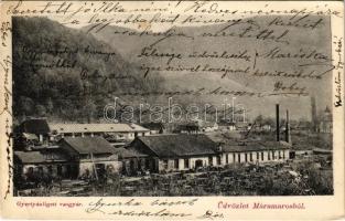 1905 Gyertyánliget, Polyána-Gyertyánliget, Kabola Polyána, Kobyletska Poliana (Máramaros, Maramures); Vasgyár. Wizner és Dávid kiadása / ironworks, iron factory (EB)