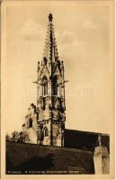 Pozsony, Pressburg, Bratislava; A Klarisszák templomának tornya. Hardtmuth E. kiadása. Dr. Pongrácz Frigyes gróf felvétele után 1913. / church tower (EK)