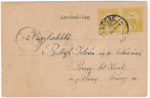 1901 Lőcse, Levoca; Városháza. Latzin János kiadása. Szecessziós címeres litho keret / Rathaus / tow...