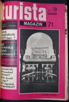 1971 A Turista folyóirat teljes évjárata műbőr kötésben, nagyon szép állapotban