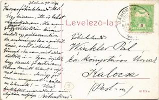1911 Jánoshalma, Posta utca, Kazinczi Ferenc üzlete. W.L. 1907. (EK)