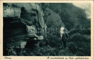 Tihany, Remetelakások az Óvár sziklafalaiban. Sohár András felvétele, Turistaság és Alpinizmus 1923