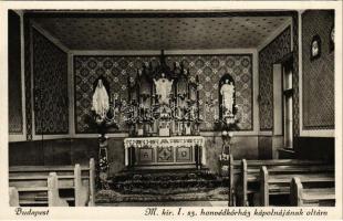Budapest XIII. M. kir. I. sz. honvéd kórház kápolnájának oltára, belső