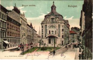1905 Budapest VII. Izabella utca és Magyar színház, vendéglő. Divald Károly 211. (EK)