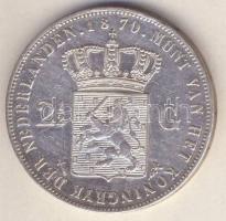 Hollandia 1870. 2 1/2G Ag III.Vilmos T:3 ph.