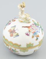 Herendi Viktória mintás, koi halas bonbonier. Kézzel festett, jelzett, minimális lepattanással, m: 9...