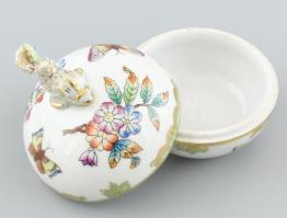 Herendi Viktória mintás, koi halas bonbonier. Kézzel festett, jelzett, minimális lepattanással, m: 9...