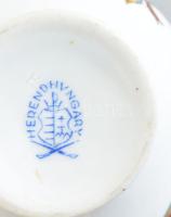 Herendi Viktória mintás kiöntő és mini váza. Kézzel festett, jelzett, hibátlan, m: 6,5-7 cm