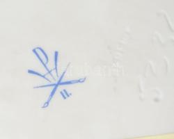 Herendi nagyméretű nyuszi pár. Kézzel festett, jelzett, hibátlan, 14x13x11 cm