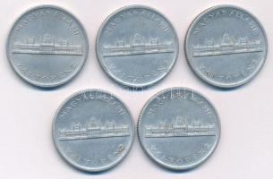 1945. 5P Al "Parlament" (5x) T:2,2- patina Adamo P8.4