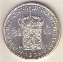 Hollandia 1938. 2 1/2G Ag "Wilhelmina" T:2/3+