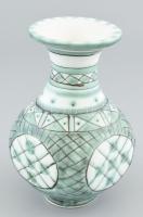 Iparművészeti vállalatos Gorka váza. Mázas kerámia, jelzett, hibátlan 18 cm