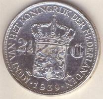 Hollandia 1939. 2 1/2G Ag "Wilhelmina" T:2/3+ ph.
