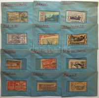 Ausztria nagyon jó szükségbankjegy gyűjtemény, igen kevés duplával, 448db, helységek szerint borítékokban feldolgozva T:I (többsége),II