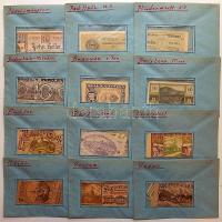 Ausztria nagyon jó szükségbankjegy gyűjtemény, igen kevés duplával, 448db, helységek szerint boríték...