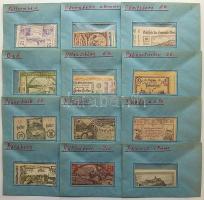 Ausztria nagyon jó szükségbankjegy gyűjtemény, igen kevés duplával, 448db, helységek szerint boríték...