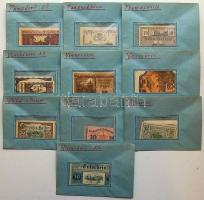 Ausztria nagyon jó szükségbankjegy gyűjtemény, igen kevés duplával, 448db, helységek szerint boríték...