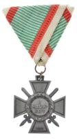 1942. Tűzkereszt I. fokozata hadifém kitüntetés eredeti mellszalaggal T:1-  Hungary 1942. Fire Cross, 1st Class war metal decoration with original ribbon C:AU NMK 443.