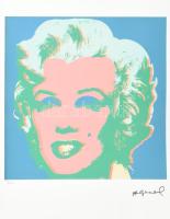 Andy Warhol (1928-1987): Marylin Monroe. Ofszet litográfia, papír. Sorszámozott: 61/100, jelzett a nyomaton. Georges Israel editeur szárazpecséttel is jelzett, tanúsítvánnyal. 36x36 cm / Lithography with attest