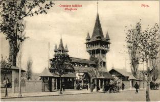 1907 Pécs, Országos Kiállítás főbejárata. Özv. Tausz Vilmosné kiadása