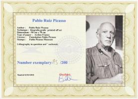 Pablo Picasso (1881-1973): Claude and Paloma. Ofszet litográfia, papír. Sorszámozott 75/200.Jelzett ...