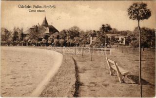 1917 Palics-fürdő, Palic; Corso részlet / promenade