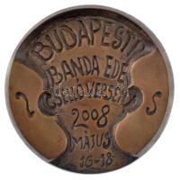 2008. Budapesti Banda Ede Csellóverseny 2008 május 16-18 egyoldalas bronz emlékérem, dísztokban (107mm) T:1-