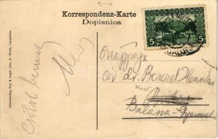 Banja Luka, Banjaluka; Ferhadija Dzamija / mosque (EK) + "K.U.K. MILIT. POST. BANJALUKA"