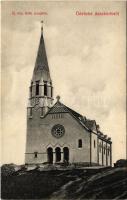 Assakürt, Assakürth, Asakert, Nové Sady; Új római katolikus templom. Büchler Fülöp kiadása / New catholic church