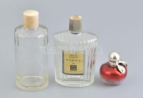 3 db régebbi parfümös üveg, m: 7-15 cm