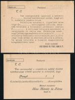 cca 1930 Kiss Károly és társa bank 2 db levlap