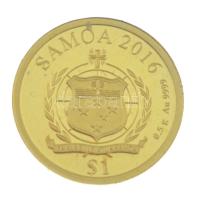 Szamoa 2016. 1$ Au "1956-os forradalom" kapszulában (0,5g/0,999) T:1- (PP) Samoa 2016. 1 D...