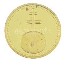 DN Magyar koronázási jelvények / Országalma kétoldalas Au emlékérem kapszulában (0,5g/0,999) T:1- (PP) ND Hungarian coronation badges / National apple two-sided Au commemorative coin in capsule (0,5g/0,999) C:AU (PP)