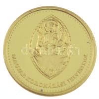 DN "Magyar koronázási jelvények / Országalma" kétoldalas Au emlékérem kapszulában (0,5g/0,...