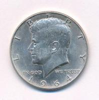Amerikai Egyesült Államok 1964. 1/2$ Ag Kennedy T:1- egy apró karc USA 1964. 1/2 Dollar Ag Kennedy C:AU a tiny scratch Krause KM#202
