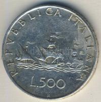 Olaszország 1959. 500L Ag "Kolombusz hajója" T:2/3