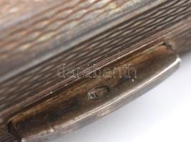 Ezüst (Ag) cigarettatárca, Jelzett, 111 g 11x8 cm