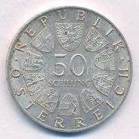 Ausztria 1968. 50Sch Ag "50 éves a Köztársaság" T:1-,2 kis patina
Austria 1968. 50 Schill...