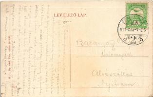 1911 Érsekújvár, Nové Zámky; Muzsikus cigányok a pályaudvaron, vasútállomás. W.L. Bp. 4495. / Bahnho...