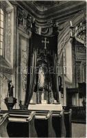 Liptóújvár, Liptovsky Hrádok; Kincstári római katolikus templom, Rákóczi oltár / Catholic church, interior, altar (EK)
