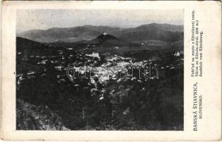 1925 Selmecbánya, Schemnitz, Banska Stiavnica; Város az Eötvös-útról. Fényképezte F.L. Kováts / Pohlad na mesto z Eötvösovej cesty / Ausblick vom Eötvösweg / view from Eötvös road (kis szakadás / small tear)