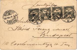 1900 December. Titkosírás / March. Art Nouveau litho (EK)