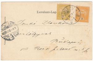 1903 Temesvár, Timisoara; Józsefvárosi bérház. Uhrmann Henrik kiadása. Szecessziós virágos litho ker...