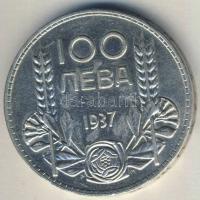 Bulgária 1937. 100L Ag T:2/3 apró ph.