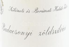 1967 Badacsonyi zöldszilváni, Bormúzeum, bontatlan palack muzeális fehérbor, 0,7 l