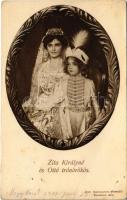 1917 Zita királyné és Ottó trónörökös. Phot. Gaiduschek Műterem 1916. Hadsegélyező hivatal kiadványa