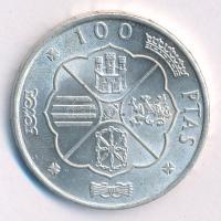 Spanyolország 1966. (68) 100P Ag "Franco" T:2 
Spain 1966. (68) 100 Pesetas Ag "Fran...